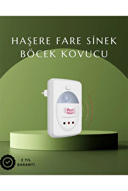 gizmurstore Ultrasonik Ses Dalgalarıyla Kimyasalsız Fare ve Böcek Kovucu Cihaz
