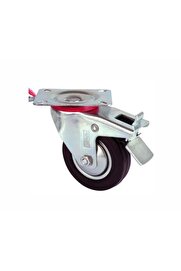 Toptan Bulurum Servis Tekeri Tablalı Frenli Siyah Döner Çap 150 mm