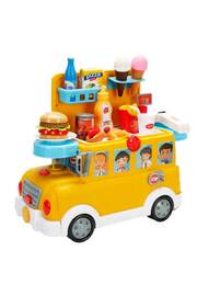 little chef 2in1 Sesli ve Işıklı Okul Otobüsü Dükkanı Oyun Seti 34 Parça