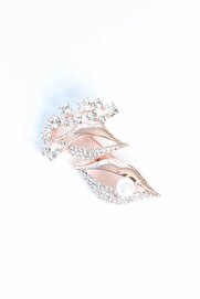 Toptan Bulurum Zirkon Taşlı Metal Broş