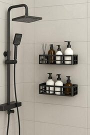 STOREMAX PRStoRe Duş Rafı – Paslanmaz Banyo Şampuanlık Organizer | Delmeden Montaj | Geniş Kapasiteli
