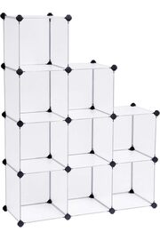 STOREMAX modazone 9 Bölmeli Raf Sistemi, Ayakkabı Rafı, Rafı, Giysi Dolabı, Oyuncak Dolabı, 93 x 31 x 123 cm,