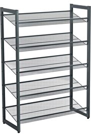 STOREMAX goldwhirl 5 Katlı Ayakkabı Rafı, Genişleyen Metal Ayakkabı Rafı Ayarlanabilir Ayakkabı Rafı 15-20 Çi