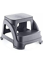 STOREMAX flashtrend İki Basamaklı Kaymaz Tabure - 120 KG Taşıma Kapasiteli - Basamaklı Tabure - Sert Plastik