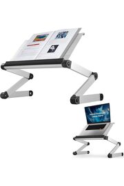 STOREMAX vegaShop Ergonomik Ayarlanabilir Yükseklik/Açı Tutucu Masaüstü Kitap Standı, Gümüş (rs-s)