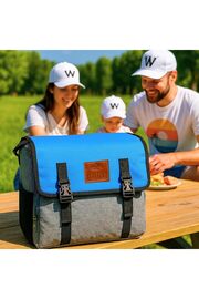 STOREMAX TknszrShop Yalıtımlı Termos Piknik Kamp Çantası Büyük Boy 16 Lt Su Geçirmez İki Renkli Gri