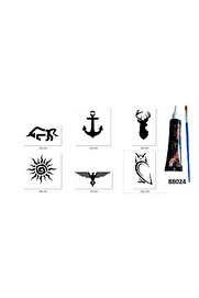 Ai̇rbrush Tattoo Geyi̇k Boğa Hi̇nt Kınasıyla Geçi̇ci̇ Dövme Yapma Seti̇