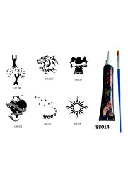 Ai̇rbrush Tattoo Özgür Ruh Hi̇nt Kınasıyla Geçi̇ci̇ Dövme Seti̇