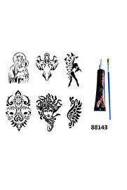 Ai̇rbrush Tattoo Felsefe Ve Mi̇toloji̇ Hi̇nt Kınasıyla Geçi̇ci̇ Dövme Yapma Seti̇
