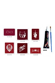 Ai̇rbrush Tattoo Sonsuz Kral Hi̇nt Kınasıyla Geçi̇ci̇ Dövme Seti̇