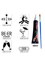 Ai̇rbrush Tattoo Summer Tasarımlar Hi̇nt Kınalı Geçi̇ci̇ Dövme Yapma Seti̇
