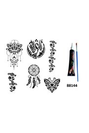 Ai̇rbrush Tattoo Zari̇f Kadınlar Hi̇nt Kınasıyla Geçi̇ci̇ Dövme Yapma Seti̇
