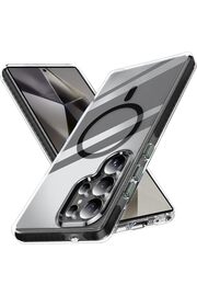 STOREMAX modaflux S24 Ultra 6.8'' İçin ile Uyumlu (2025) Şeffaf Kılıf Dalgalı Bumper Tasarım Köşe Korumalı Ar