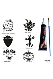 Ai̇rbrush Tattoo Çocuksu Semboller Si̇yah Hi̇nt Kınası Hedi̇yeli̇ Geçi̇ci̇ Dövme Yapma Seti̇