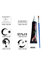 Ai̇rbrush Tattoo Azeri̇ Türk Tasarımları Hi̇nt Kınalı Geçi̇ci̇ Dövme Yapma Seti̇