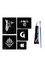 Ai̇rbrush Tattoo Tüy Ve Kelebek Hi̇nt Kınasıyla Geçi̇ci̇ Dövme Seti̇