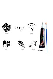 Ai̇rbrush Tattoo Akıl Ve Enerji̇ Hi̇nt Kınasıyla Geçi̇ci̇ Dövme Seti̇