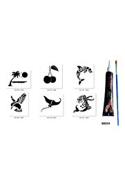 Ai̇rbrush Tattoo Yunus Ki̇raz Hi̇nt Kınasıyla Geçi̇ci̇ Dövme Seti̇