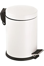 STOREMAX snShop Eko Serisi 3 Litre Hacimli Paslanmaz Banyo-Mutfak Pedallı Çöp Kovası Beyaz 467437