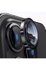 STOREMAX 15 6.1 inc 15 6.7 Kamera Koruma Lensi Çerçeveli Safir 9H Cam 15-15 siyah lens