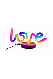 TRENDMEN Neon Işıklı Love Masa Lambası – RGB Renkli Gece Lambası USB + Pilli