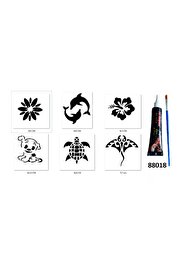 Ai̇rbrush Tattoo Sevi̇mli̇ Modeller Hi̇nt Kınasıyla Geçi̇ci̇ Dövme Yapma Seti̇