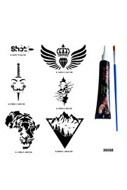 Ai̇rbrush Tattoo Kanat Ve Vahşi̇ Doğa Hi̇nt Kınasıyla Geçi̇ci̇ Dövme Yapma Ki̇ti̇