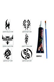 Ai̇rbrush Tattoo Tri̇bal Tasarımlar Hi̇nt Kınalı Geçi̇ci̇ Dövme Yapma Seti̇