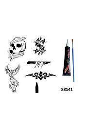 Ai̇rbrush Tattoo Anka Kurukafa Hi̇nt Kınasıyla Geçi̇ci̇ Dövme Yapma Seti̇