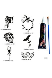 Ai̇rbrush Tattoo Sıradışı Hayatlar Tüp Kına Ve Fırça Hedi̇yeli̇ Tattoo Geçi̇ci̇ Dövme Seti̇