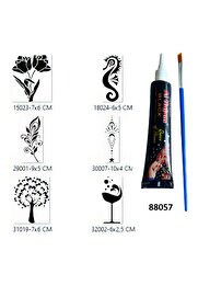 Ai̇rbrush Tattoo Zari̇f Ruhlu Tasarımlar Hi̇nt Kınalı Geçi̇ci̇ Dövme Yapma Seti̇