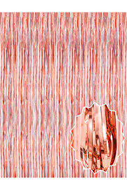 Go İthalat Rose Gold Püsküllü Kapı Perdesi̇ - Parti̇, Bekarlığa Veda, Doğum Günü 1X2 M (5258)