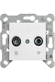 STOREMAX vegaShop Karre/Meridian Beyaz TV SAT Geçişli 8dB Mekanizma ve Düğme/Kapak 1032927
