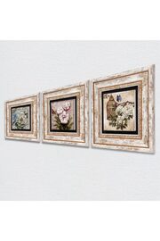 STOREMAX Stone Kelebekli Çiçek Taş Duvar Tablosu - Çerçeveli Taş Tablo - Dekoratif Duvar Sanat