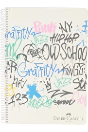 STOREMAX goldtrack Grafiti Desenli Spiralli Defter, A4, 120 Yaprak, 70g Kağıt,, Dayanıklı Kapak, Açılan Spira