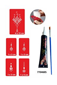 Ai̇rbrush Tattoo El Üstü Hi̇nt Kınası Ile Geçi̇ci̇ Dövme Yapma Seti̇