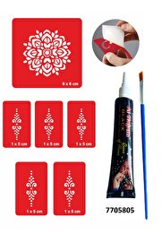 Ai̇rbrush Tattoo El Süsleme Mandala Hi̇nt Kınası Ile Geçi̇ci̇ Dövme Yapma Seti̇