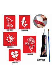 Ai̇rbrush Tattoo Zari̇f Kadın Desenleri̇ Hi̇nt Kınası Ile Geçi̇ci̇ Dövme Yapma Seti̇