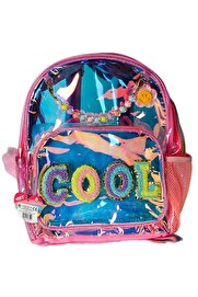 gizmurstore Nessiworld Vest Nakış Sırt Çantası Şeffaf Pembe