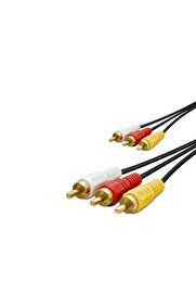 Evi̇mdeyokyok 3 Rca Görüntü Ve Ses Kablosu 1.5 M Si̇yah Hdx1038