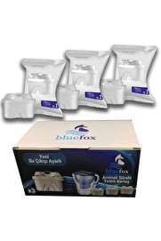 STOREMAX jptrShop 3'lü Arıtmalı Sürahi Filtre Kartuşları - Klor, Kireç ve Organik Safsızlıkları Gid