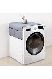 STOREMAX snShop Design Çamaşır Makinesi Koruyucu Örtü 4 Cepli Banyo Düzenleyici Organizer Su Geçirmez