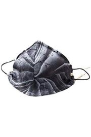 STOREMAX snShop of Silk % 100 İpek Mavi Mermer Zincir Detaylı Ağız Maskesi 467437