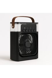 STOREMAX Vantilatör - Siyah - 7 Renk LED Işıklı Mini Hava Soğutucu, Buharlı Nemlendirici, Parfüm Hazne