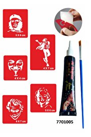 Ai̇rbrush Tattoo Müzi̇k Ve Dans Desenleri̇ Hi̇nt Kınası Ile Geçi̇ci̇ Dövme Yapma Seti̇