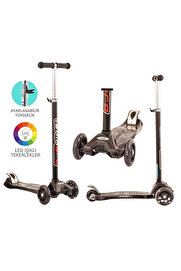 gizmurstore MAXİ TWİST IŞIKLI SCOOTER SİYAH