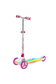 gizmurstore Evo 3 Tekerlekli Colour Burst Işıklı Beyaz Scooter