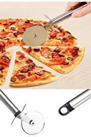 STOREMAX lvnshop Metal Saplı Pizza Ruleti: Paslanmaz Çelik Pizza Kesme Bıçağı, Profesyonel Kesim için Dayanık