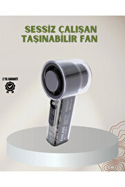 LAMİATAKI 100 Kademeli Ayarlanabilir Mini Fan | Dijital Ekranlı Serinletici
