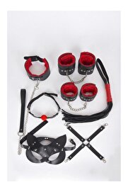Luxerosshop Censan 8 Parçalı Kırmızı Fetiş Set